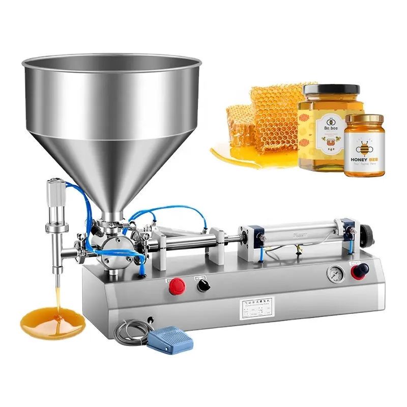 ماكينات ملء معجون وسائل شبه آلية اقتصادية للأطعمة الصغيرة والشركات، ماكينة ملء زجاجات العسل