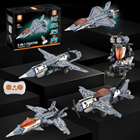 Kit de construction de drone RC transformable 5-en-1 STEM éducatif avec télécommande double mode et contrôle par application