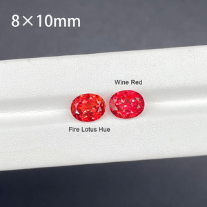 Oval Lab Created Padparadscha Sapphire Loose <b>Stone</b> Man‑made <b>Gem</b> for Jewelry Ring Setting - Product Image 3