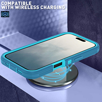 Funda Protectora para Teléfono Móvil KINGSOUL Multicolor de TPU Anti-caídas, Personalizable, Multimarca, Diseño de Robot Blindado 16/15/PRO MAX, Resistente a Impactos