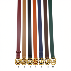 Ceinture en cuir véritable T.K 3,5 cm avec boucle dorée en G, décontractée pour hommes et femmes, en cuir de vachette massif, boucle en alliage, durable, moulage monobloc - Product Image 5