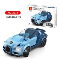 Ensemble de blocs de construction de voitures de sport 2873, modèle de voiture de course de la police de la ville, blocs de construction pour enfants, jouets de construction MOC, 139+ pièces