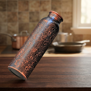 ขวดน้ำทองแดง ดีไซน์แบบจีนโบราณ พกพาสะดวก พร้อมฝาปิด - Product Image 2