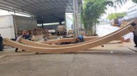 Vigas de Techo Laminadas de Madera de Bambú Resistentes para Exteriores, Estructuras Largas para la Construcción de Viviendas