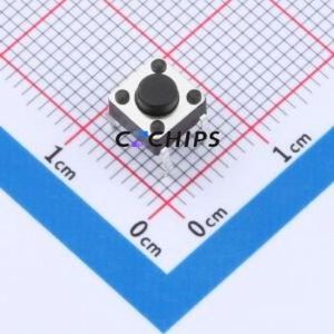 TC110426043 Tactile Switch Through hole Component (THT)-4P,6x6mm Switch Single Pole Single Throw Round Button 2.6N 4.3mm - Product Image 1