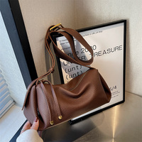 Sac à bandoulière en cuir PU pour femme, avec fermeture éclair, sangle simple, imperméable, design 2026, gris éléphant