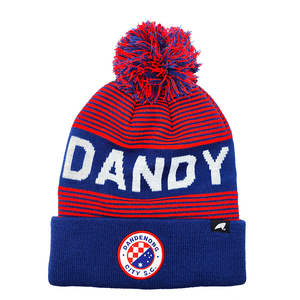 Bonnets en laine de cachemire unisexe doux et chauds pour l'hiver avec <span class=keywords><strong>gros</strong></span> <span class=keywords><strong>pompon</strong></span> en fourrure de raton laveur pour femmes Bonnet personnalisé tricoté par teinture - Product Image 1
