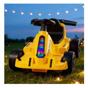 Jouet musical lumineux fonctionnel à pédales avec support, jaune, 6V4Ah, cadre offrant une fiabilité de conduite durable - Product Image 4