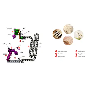 Equipamento de produção de aletria com máquina de fazer macarrão seco com design de sala de secagem