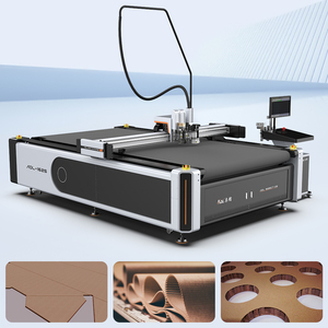 เครื่องตัดกระดาษลูกฟูกดิจิตอลแบบอัตโนมัติ AOL Cardboard Sticker Box Cutter พร้อมใบมีดแบบแบน CNC สำหรับตัดกระดาษแข็ง ได้รับมาตรฐาน CE <span class=keywords><strong>ISO</strong></span> - Product Image 3