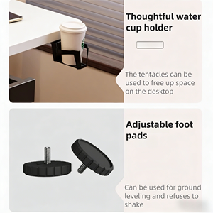 Meja Kerja Elektrik Ergonomis yang Dapat Disesuaikan Tingginya 55x24 inci dengan Baki Pengatur Kabel untuk Kantor Rumah - Product Image 5