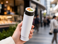 Tubes à sushi cylindriques transparents réutilisables avec couvercles sécurisés pour emballages créatifs à emporter