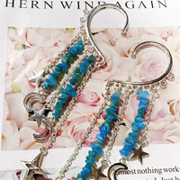 Pendientes de amatista de cristal natural Crystal Craft Healing Rose Quartz Chip Ear Hooks