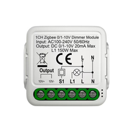 Module variateur intelligent Zigbee 0-10V, télécommande via l'application Tuya Smart, commande vocale Alexa Google Assistant