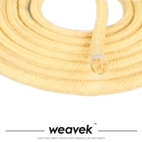 Maßgefertigtes 10mm Aramid-Kern Kevlar FR Geflochtenes Seil Hochtemperaturbeständig Alterungsbeständig für Outdoor Heißluftballon Fallschirm Feuerwehr