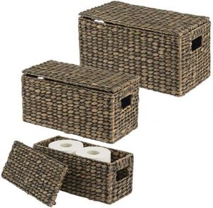 Set di 10 Cestini in <span class=keywords><strong>Vimini</strong></span> Intrecciati a Mano per Conservazione di Spesa, Vestiti, Giocattoli, Cucina, Angolo Armadio, Portapane - Product Image 4