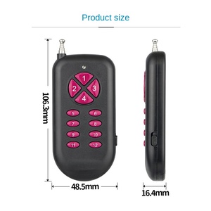Không dây <span class=keywords><strong>RF</strong></span> điều khiển từ xa 433.92MHz học tập cho cổng Đèn LED chỉ số ánh sáng 100m phạm vi chuyển đổi quyền lực <span class=keywords><strong>Transmitter</strong></span> 12 phím - Product Image 2
