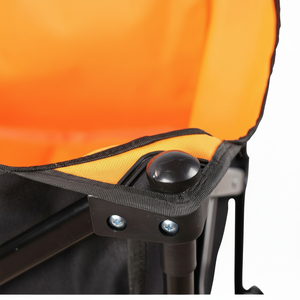 DB Extra Long Extender Chariot pliant avec grande capacité Jardin Shopping Beach Cart en noir et orange pour outils - Product Image 1