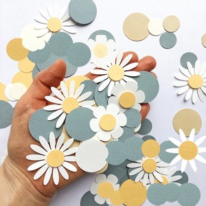 100 buah bunga aster bulat manis kertas Confetti bunga pernikahan meja meja dekorasi tema pesta ulang tahun - Product Image 5