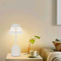 Lampe de table à LED rechargeable sans fil moderne en gros Lampe de bureau en métal à commande tactile pour restaurant, hôtel et bureau