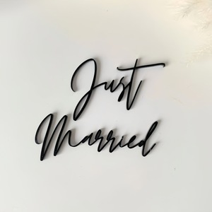 Decorazione per <span class=keywords><strong>Torta</strong></span> Nuziale in Acrilico con Scritta 'Just Married' Stile Ins, Vendita all'Ingrosso - Product Image 4