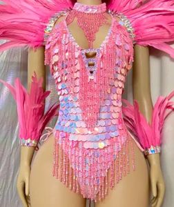 Samba carnaval hecho a mano cuentas mono conjunto de plumas <span class=keywords><strong>para</strong></span> carnaval Festival mono + collar + chal de plumas + pierna de plumas/bandas <span class=keywords><strong>para</strong></span> el brazo - Product Image 6