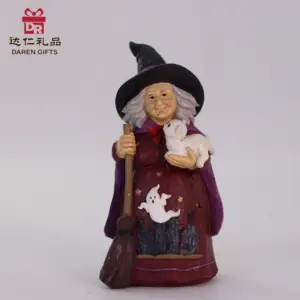 Resin Models Statue Home Decoration Harvest Festival Garden Decor Cute Witch Resin Crafts