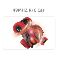 2024 nouveauté voiture RC 49MHZ Cool voiture cascadeuse à rabat RC avec lumières dynamiques 90 ° fonction de marche verticale piles non incluses