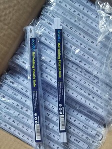 Vente en gros de mini porte-clés professionnel règle pliable 0.5m plastique YJ-PFR0.5M/10F outil de mesure et de jaugeage - Product Image 6