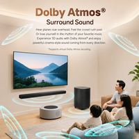 Barre de son J8L Slim Dolby Atmos, 750W avec caisson de basses sans fil de 10 pouces, système de haut-parleurs TV Wi-Fi AirPlay 2 BT