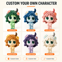 Peluche Minky Fée de la Forêt aux Cheveux en Feuilles et Cornes Courbes pour l'Angle de la Crèche Naturelle