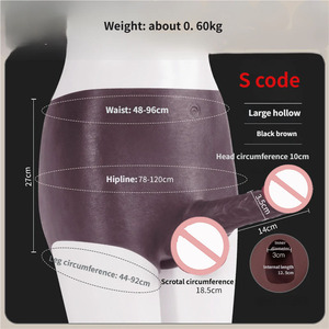 Realistischer Slip mit Hohldildo für Männer und Frauen, Strap-on-<span class=keywords><strong>Dildo</strong></span> mit Silikon, tragbares Sexspielzeug zur Masturbation - Product Image 6