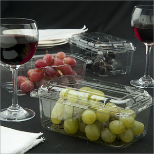 Transparent 500 Gram Plastic Vegetable Punnet large plastic box