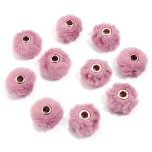 Perles pompons en fausse <span class=keywords><strong>fourrure</strong></span> super douces et moelleuses 15 couleurs pour la fabrication de bijoux à bricoler soi-même et l'artisanat en laiton - Product Image 5