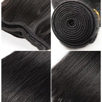 Extensions de cheveux 100% vierges, 3 paquets, ondulés, cheveux chinois, 12-28 pouces, noirs, double trame machine