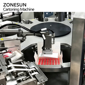 ZONESUN ZS-MSZH10 Automatic Vertical Vial Glass Bottle Folding Box <b>Sealing</b> Packaging Cartoning Machine with Leaflet Insertion - Product Image 4