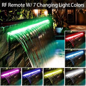 Pikes-fuente OEM de fábrica, <span class=keywords><strong>cascada</strong></span> de piscina, 7 colores, Led, descenso de agua, decoración de jardín con Control remoto - Product Image 2