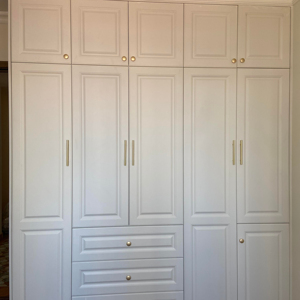 Modern Elegant White Closet Durable Detachable Storage with Solid Wood <b>Door</b> and Drawer - Product Image 1
