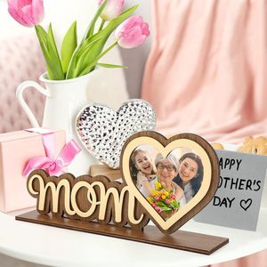 กรอบรูปไม้วันแม่ - กรอบรูปวันแม่แบบส่วนตัวสำหรับตั้งโต๊ะ - Product Image 4