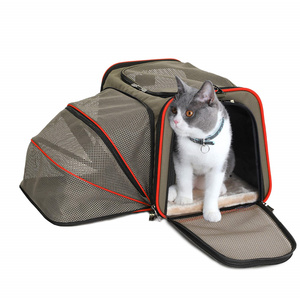 Transportín de perros para gatos, transportadores de mascotas aprobados por aerolíneas, de lado suave, de viaje para mascotas, para cachorros medianos, Transportín para perros pequeños, de viaje - Product Image 2