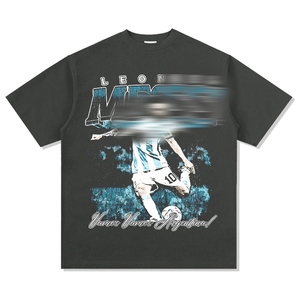Fútbol Retro americano para <span class=keywords><strong>Messi</strong></span> Impreso Pesado Manga larga Cuello redondo <span class=keywords><strong>Sudadera</strong></span> con capucha Camiseta <span class=keywords><strong>de</strong></span> verano transfronteriza Transpirable - Product Image 3