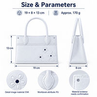 Mini sac à main EVA 19x8x13cm, décoration DIY, sac de rangement pour cosmétiques, imperméable, pour la plage, les voyages, l'usage quotidien, vente en gros
