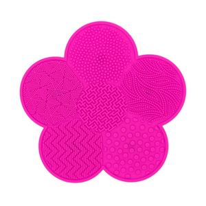 Silicone Plum Blossom Washing <b>Pad</b> Flower Cleaning Tool for Puff Makeup Brush with Labeling Foldable and <b>Suction</b> Cup Included - Product Image 5