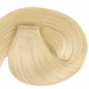 Chất lượng cao mỏng thẳng tóc vàng colour Remy đôi wefted phẳng tóc sợi ngang phần mở rộng
