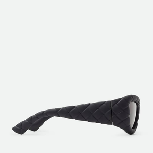 Lunettes de soleil œil-de-chat Bottega BV Intreccio, monture en acétate tendance, protection UV, Veneta - Product Image 3