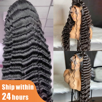 Perruques de Cheveux Humains à Fermeture Pré-Épilée en Dentelle HD, Perruques Complètes Frontales en Dentelle Sans Colle pour Femmes Noires, Perruques Frontales en Dentelle HD Cheveux Brésiliens