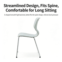 Chaises de restaurant au design moderne, chaises de salle à manger en plastique empilables pour l'extérieur, pour usage scolaire