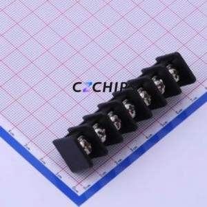 DBT30C-9.5-7P-BK-P Barrier Terminal Block Through hole Component (THT),P=9.5mm Connector Two Sides 9.5mm 1x7P Straight Pin - Product Image 1
