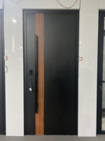 Porte d'entrée en aluminium de luxe de nouvelle conception ZEKIN pour maisons, villas, portes principales, portes pivotantes extérieures personnalisées