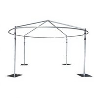 Poteau télescopique réglable TECH TEAM en aluminium et velours avec plaque de base en acier, modèle PDT, options noir/argent